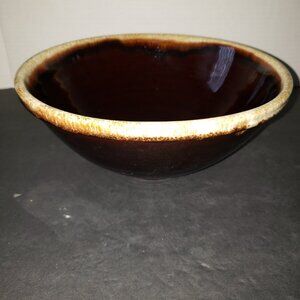 Vintage Pfaltzgraff Drip Brown Glaze Large Serving / Mixing Bowl
